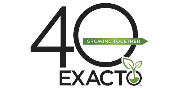 Exacto 40th Anniversary Logo - Growing Together