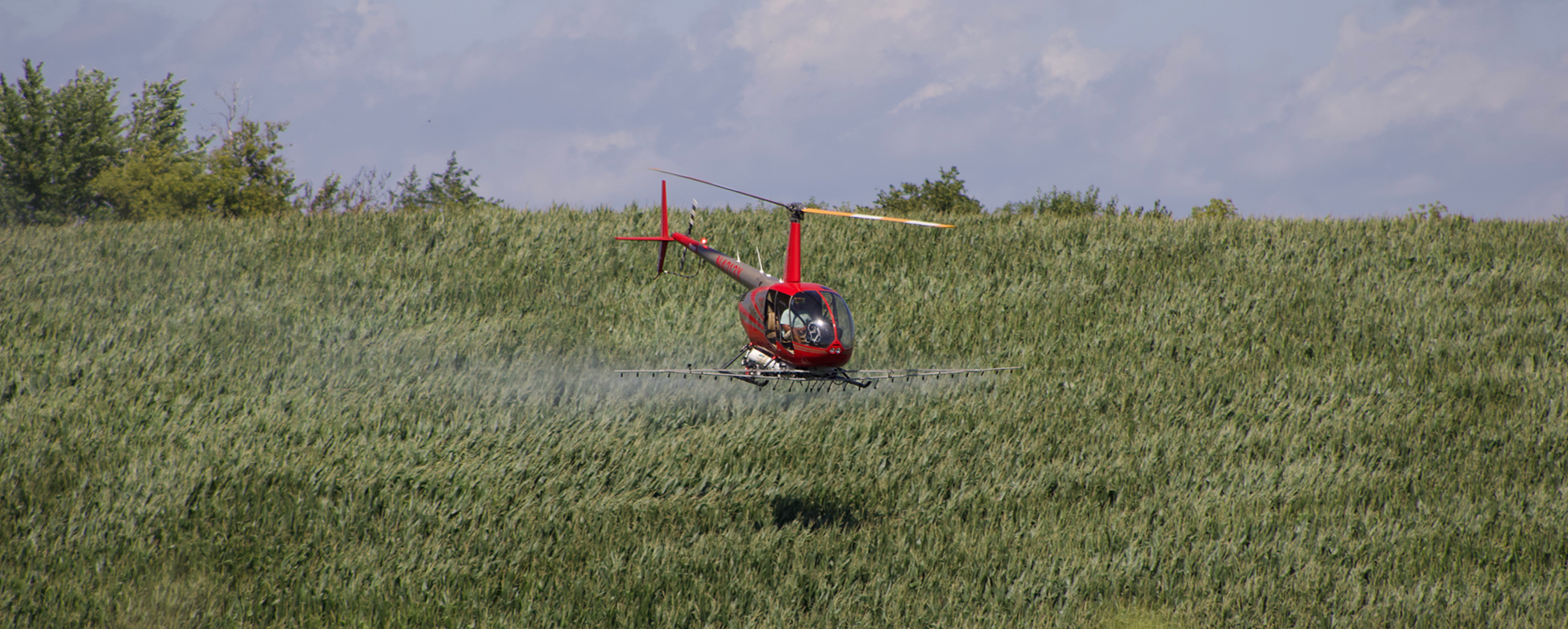 windy spray drift helicopter